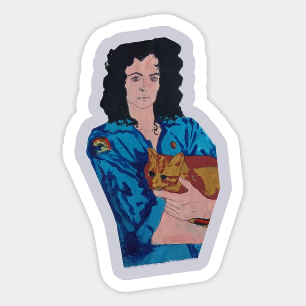 Ripley and Jonesy Nostromo Sticker by The Sci-Fi Feminist